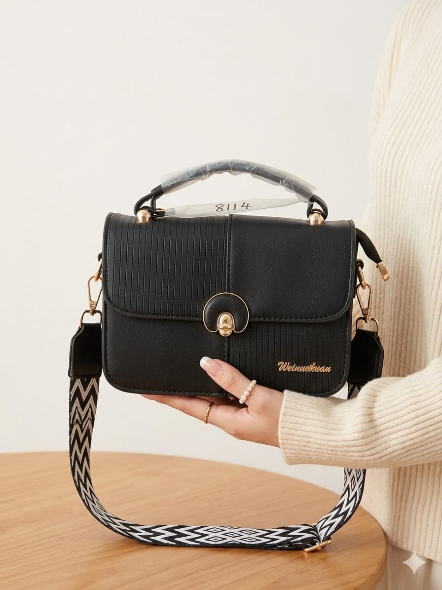 The Sage Mosaic Guitar-Strap Crossbody Bag